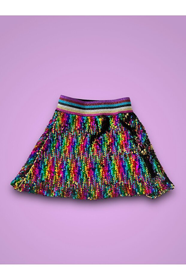 Çok Renkli Pullu Etek - 1