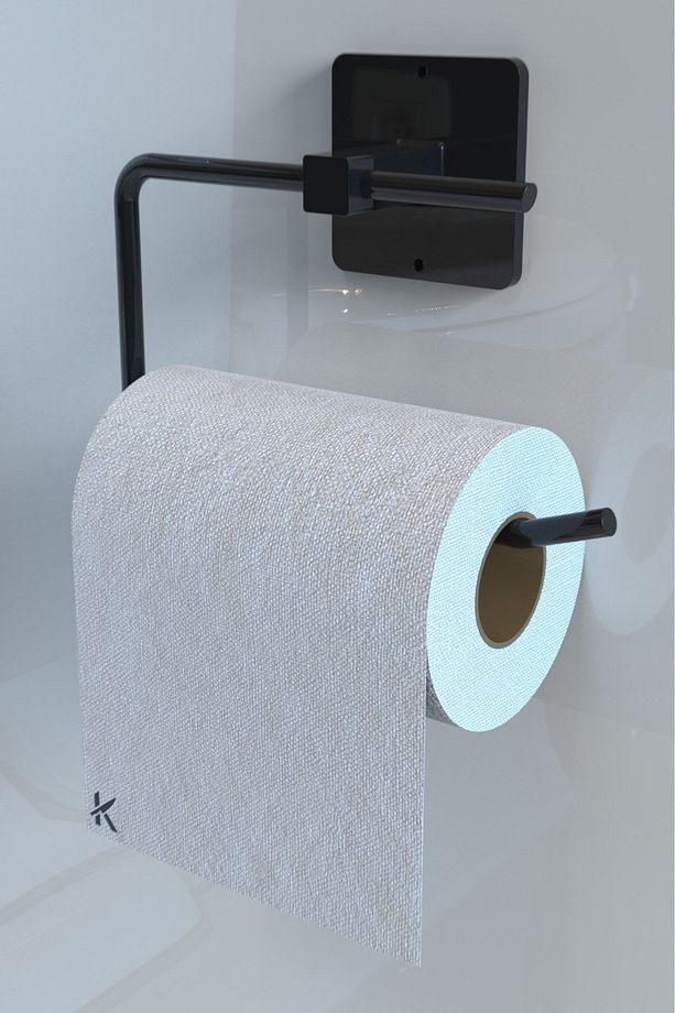 Yapışkanlı 4 lü Siyah Uzun Havluluk Rulo Havluluk Wc Tuvalet Kağıtlık Yuvarlak Havluluk Set - 4