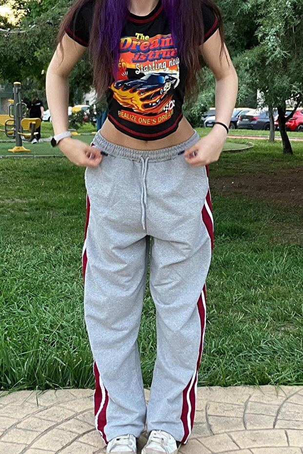 Gri Şeritli Eşofman - 2