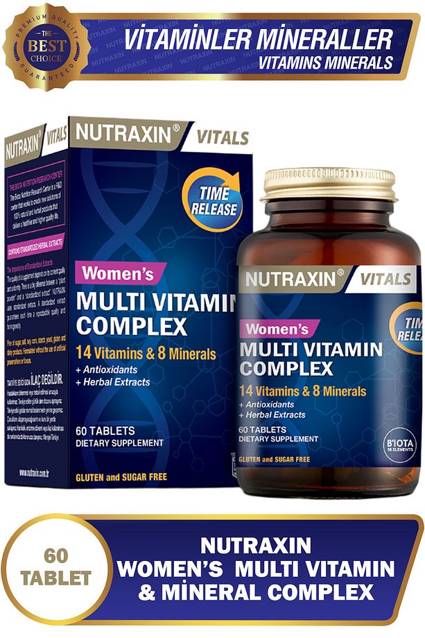 2 Adet Nutraxin Multivitamin Kadın - (Multivitamin & Mineral Complex) 60 Adet Tablet - 3