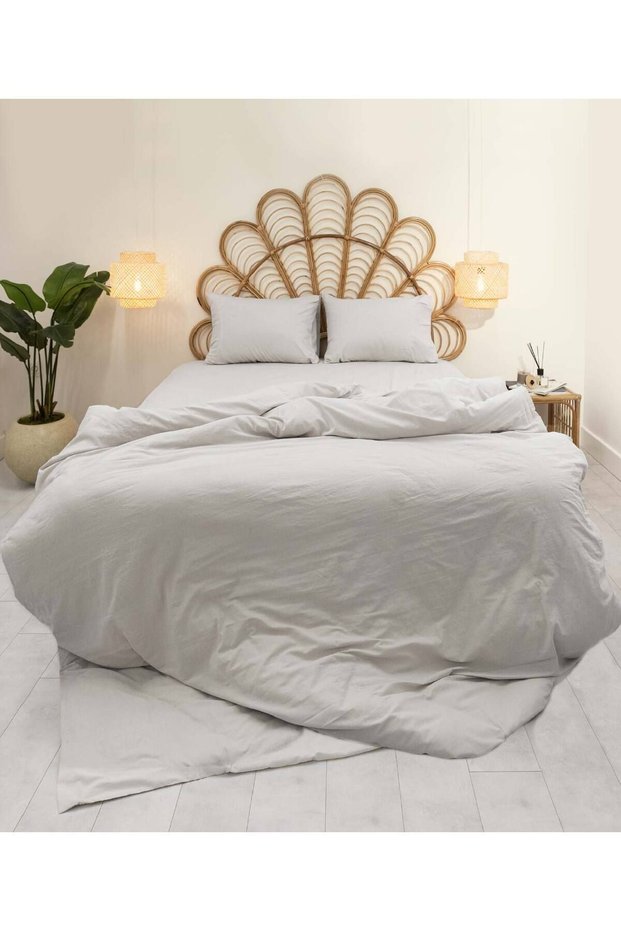 Calmo Duvet Cover Set Silver Double 200x220 9563a