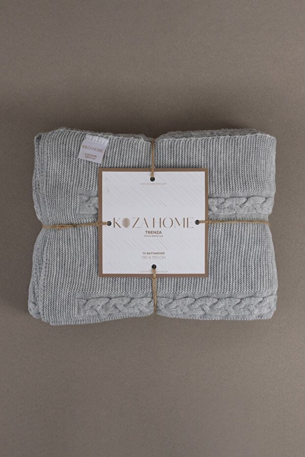 Trenza Gray TV Blanket 130x170 15032