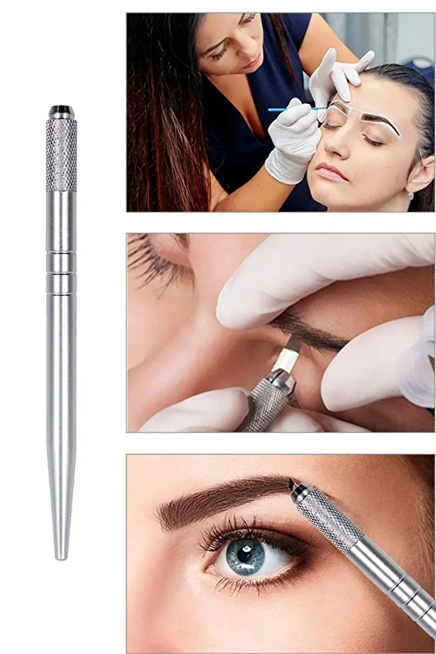 Microblading Kalemi 3 Adet U Iğne Ile Birlikte Kalıcı Makyaj Uygulamaları - 3