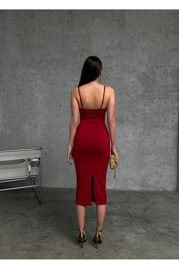 Göğüs Dekolteli Elbise - 5