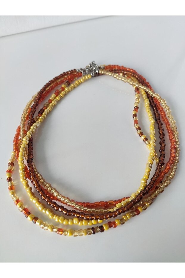Sand Beaded Necklace Set of 5 Necklace