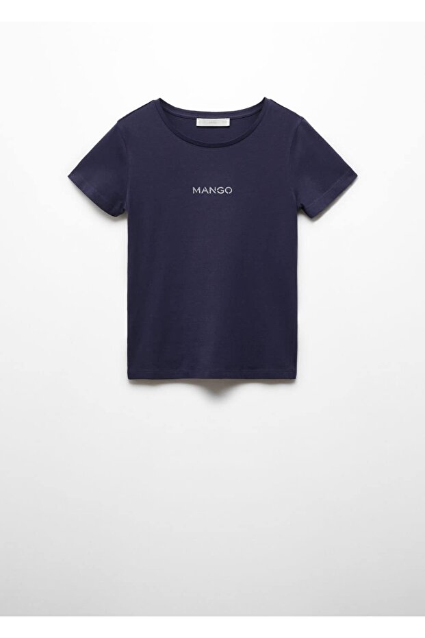 Pamuklu logolu tişört - 3