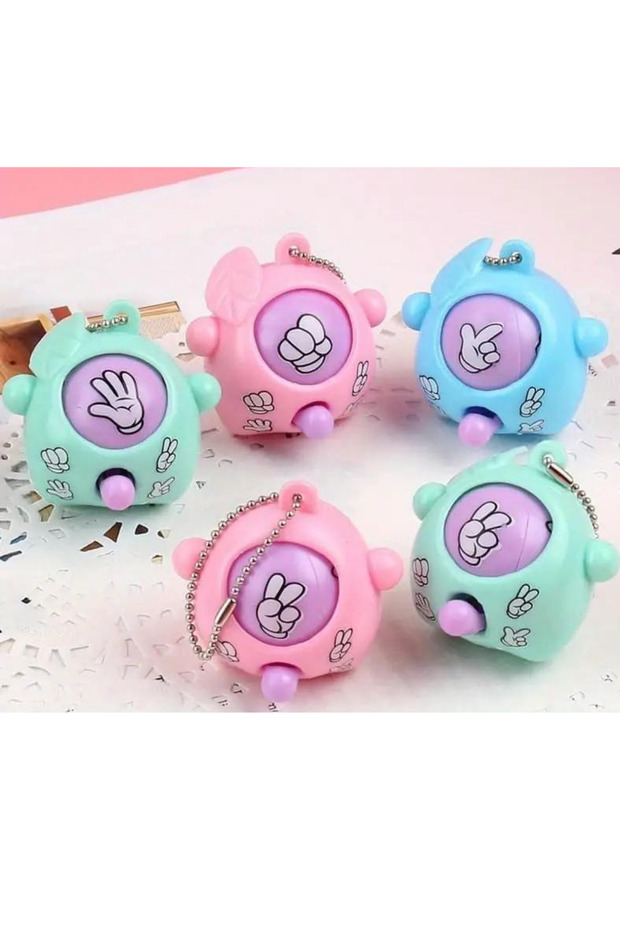 Taş Kağıt Makas Mini Anahtarlık Oyuncak 1 Adet - 1