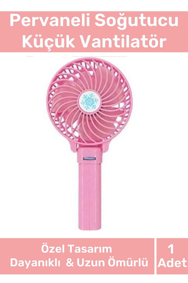 Cep Boyu Usb Şarjlı 3 Kademeli Sessiz Taşınabilir Mini Fan Pervaneli Soğutucu Küçük Vantilatör - 1