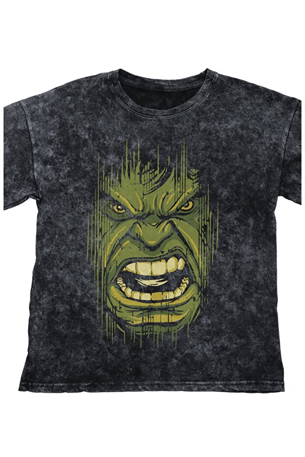 Unisex Hulk Printed Washable T-Shirt, Oversize Marvel Universe Printed Retro T-Shirt