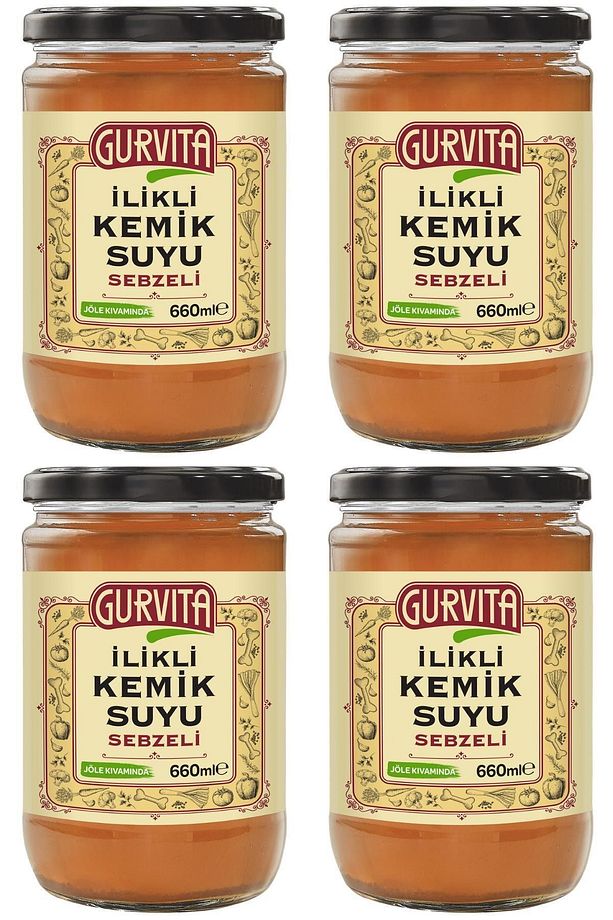 Jöle Kıvamında Ilikli Kemik Suyu Sebzeli 660 ml 4' Lü - 1