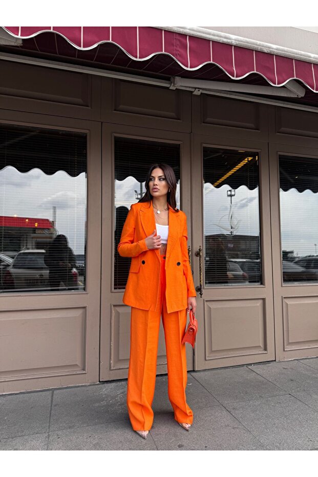 Summer Season Palazzo Women's Suit Linen Fabric