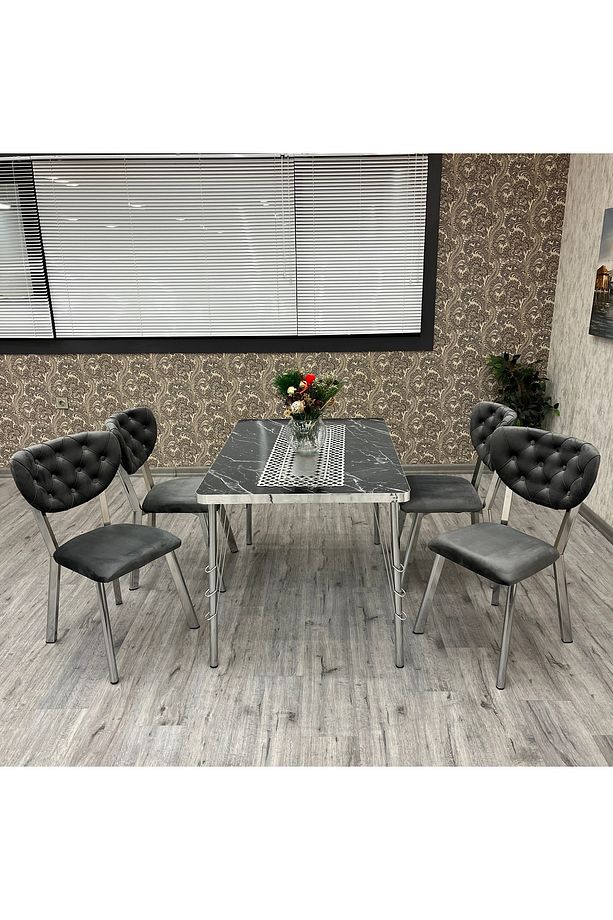 Mutfak Masa Sandalye Takımı Akuamarin 80-120 Ck 4 Kişilik Mutfak Masası Takımı - 2