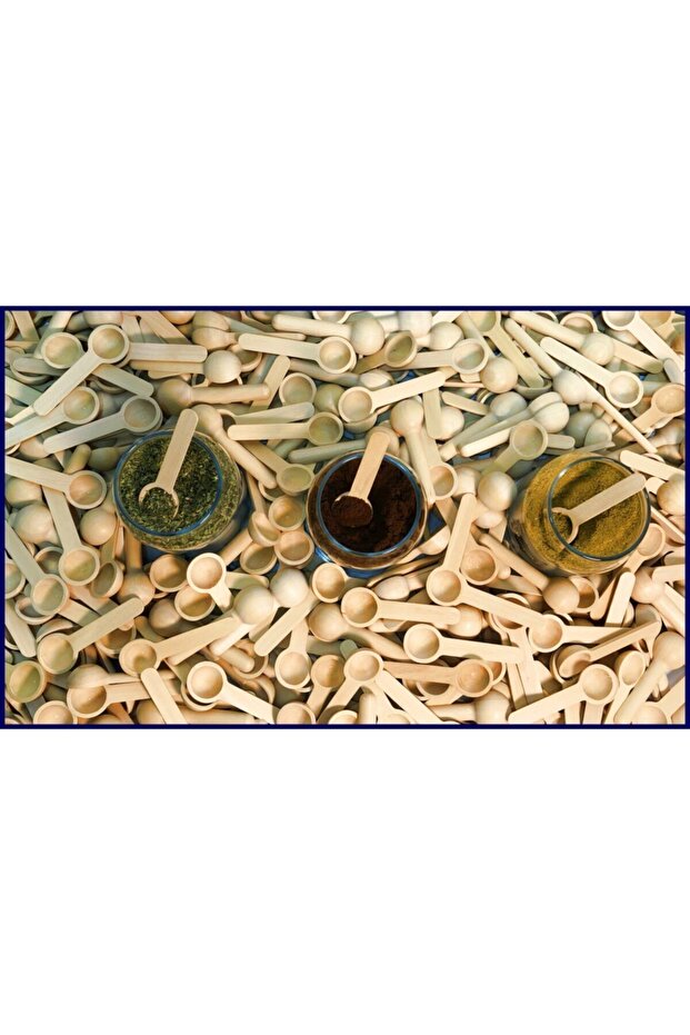 24 Adet Mini Bambu Baharat Kaşığı - 2