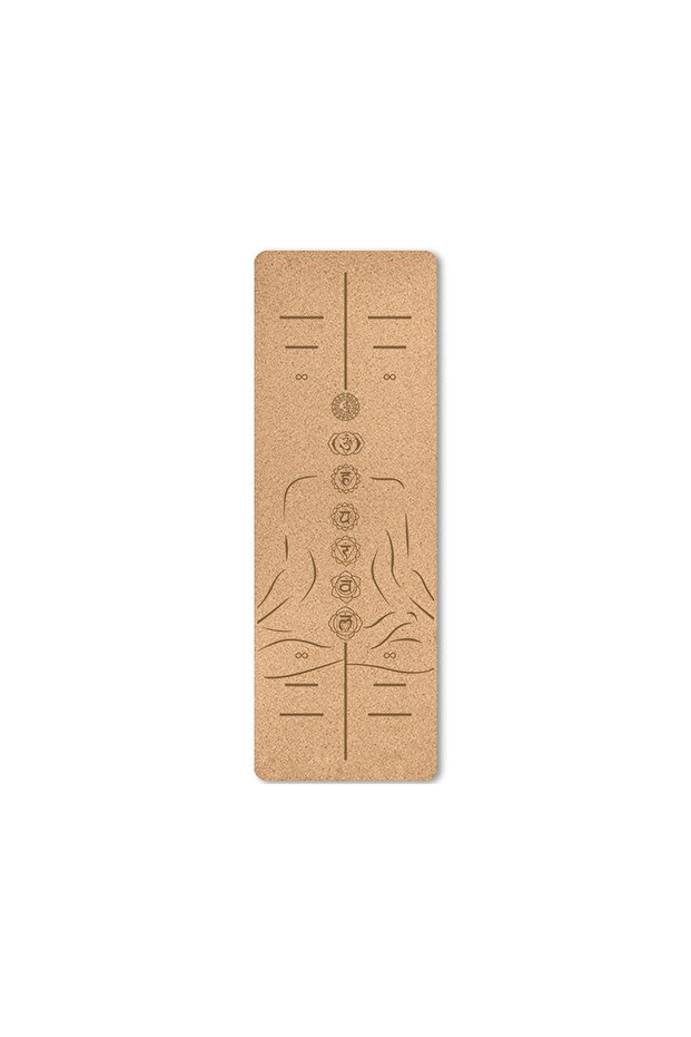 Lovelybird Tpe Üzeri Doğal Mantar Kaplama Yoga Fitness Matı 5 Mm Non-slip Mat Çantası Hediyeli