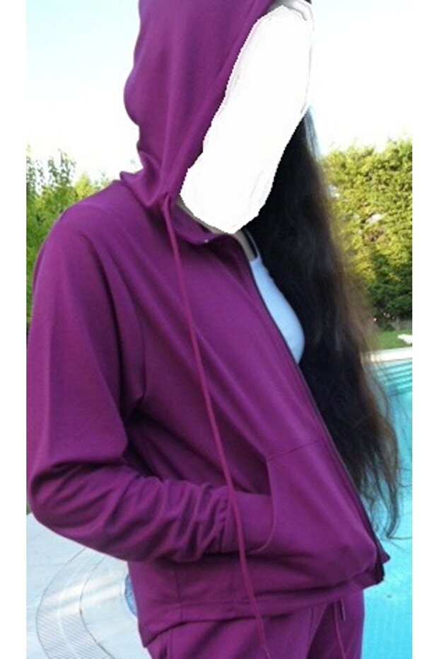 Kadın Fermuarlı Sweatshirt - 4