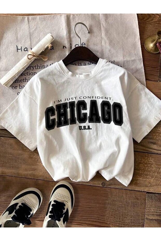 Chicago Printed Cotton Short Sleeve (Oversize) Tshirt