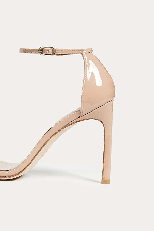 Topuklu Deri Topuklu Ayakkabı - 4