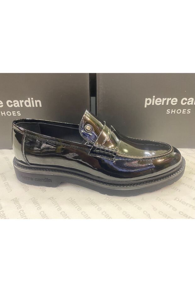 241075 Black Lightweight Rubber Sole Black Patent Leather Men's Shoes