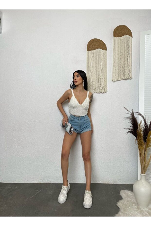 Kadın Askılı Triko Büstiyer - 3