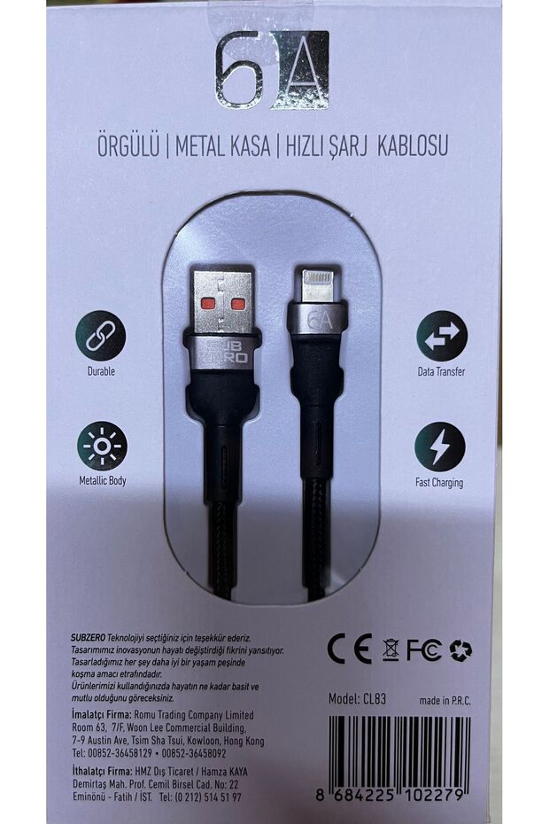 RGB IŞIKLI 6A USB to LIGHTNING ŞARJ KABLOSU - 2
