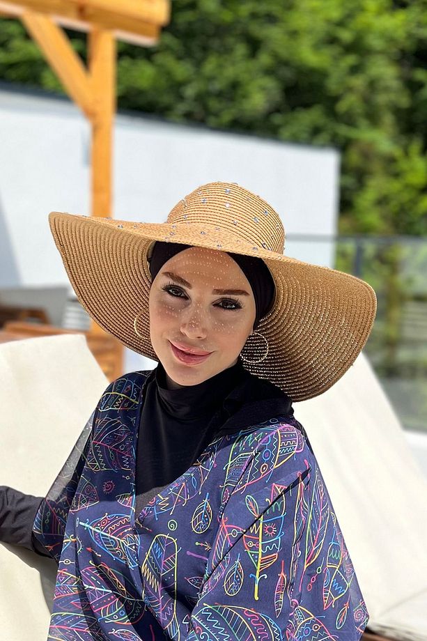 Remsa Taşlı Hasır Şapka RŞ-96 Camel - 2