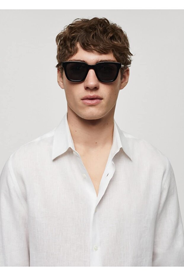 Hemd mit normaler Passform, 100 % Leinen - 5