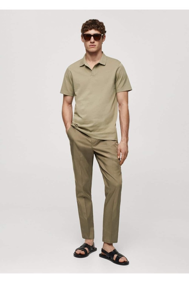 Pamuklu pike polo gömlek - 2