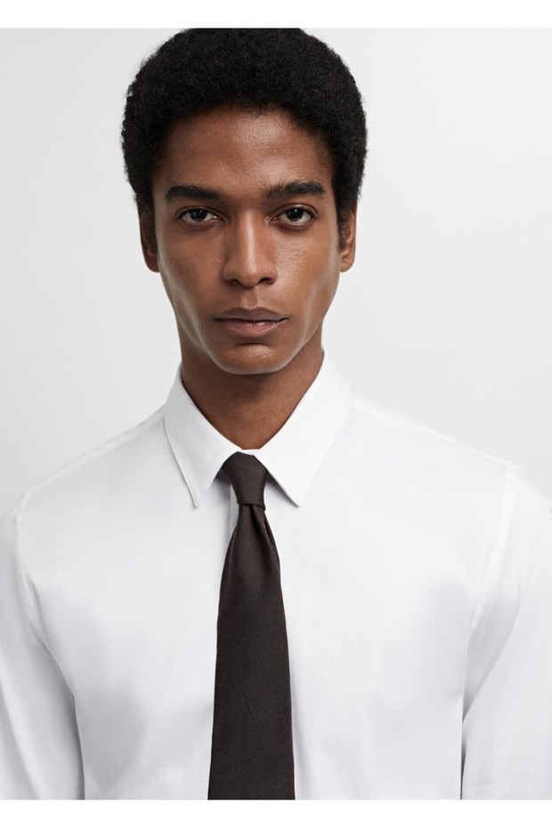 Süper slim fit poplin gömlek - 7