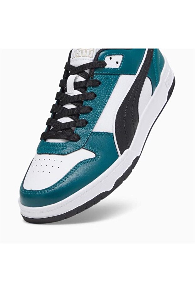 RBD Game Low Men's PUMA White-Black-Malachite Sneakers -386373 21