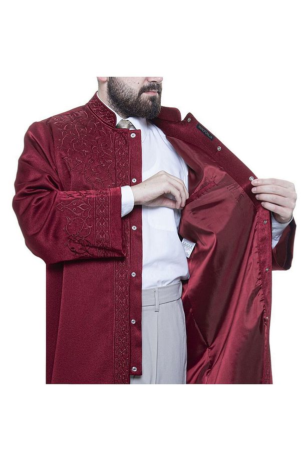 Lüks Mevlevi Imam Cübbesi Bordo - 3