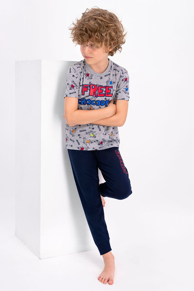 Rolypoly Free Crocodile Grimelanj Erkek Çocuk Kısa Kol Pijama Takımı - 1
