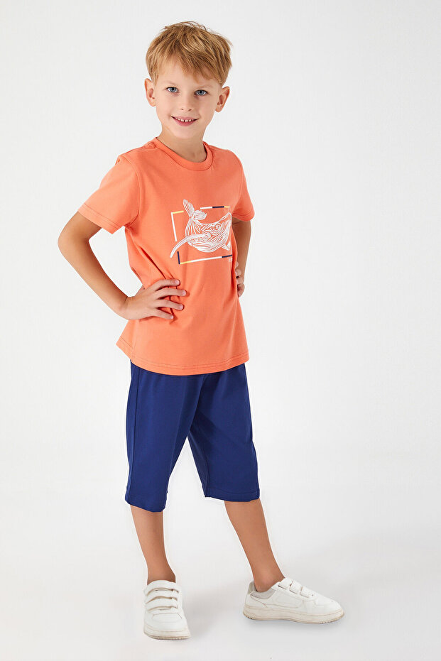 بدلة كابري برتقالية للأولاد من روليبولي - 2