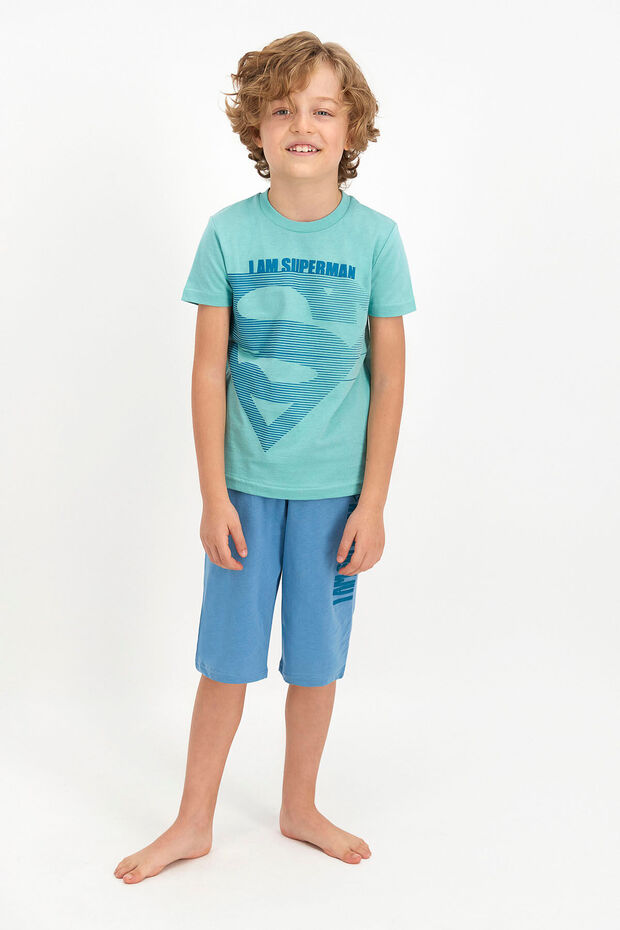 Boy's Capri Set - Licensed Matte Blue - 1