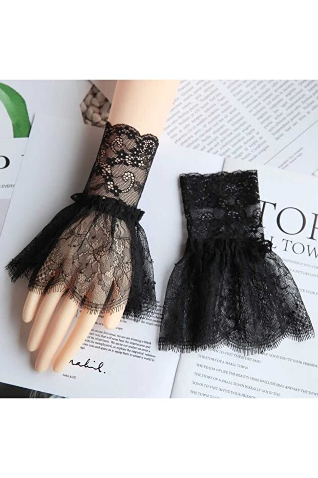 Dantel detaylı eldiven - 1