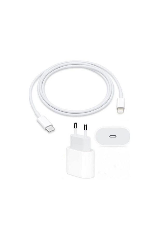 Iphone 12/12 Pro Max Şarj Aleti Seti 20w Usb-c Adaptör Usb-c Lightning Kablo - 1
