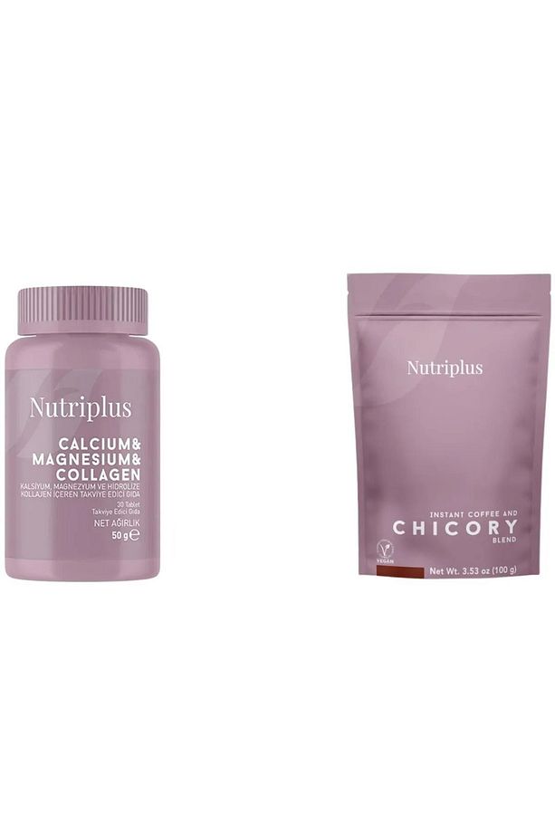 Nutrıplus Calcıum Magnesıum Plus Type Iı Collagen 30 Tablet + Nutricoffee Hindiba Kahve 100g - 1