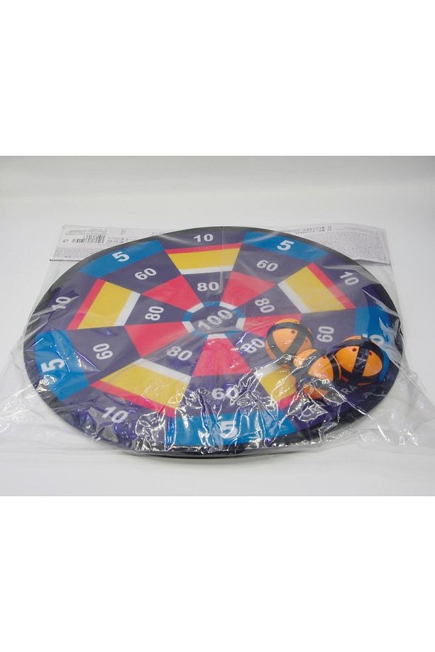 Yapışkanlı Hedef Dart Hedef Tahtası 3 Top Cırt Cırtlı Dart Seti 37 Cm Meridyendukkan - 1