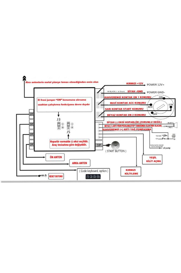 Start Stop System Anahtarsız Giriş Motor Çalıştırma Alarm Sistemi - 7