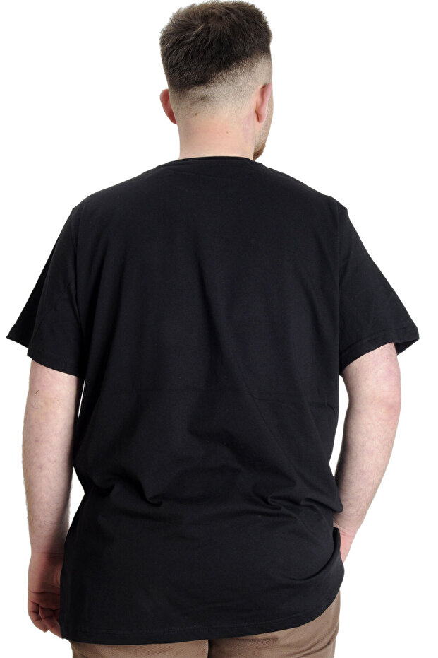 Ανδρικό μπλουζάκι Mode Xl Plus Size Muhammed Alı 23160 Μαύρο - 4