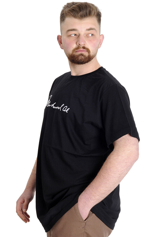 Ανδρικό μπλουζάκι Mode Xl Plus Size Muhammed Alı 23160 Μαύρο - 3