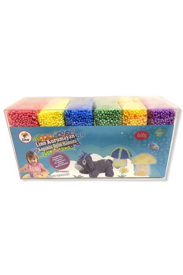 Lıno 152017 Kurumayan Köpük Oyun Hamuru 6x10gr - 1