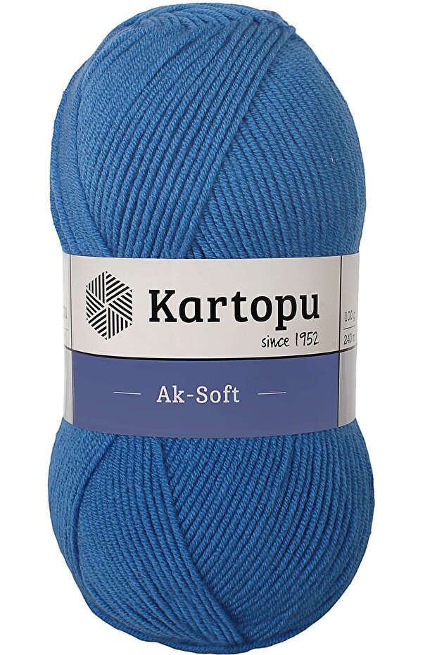 Aksoft El Örgü Ipi Saks Mavisi - 1