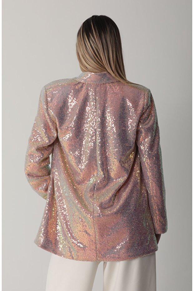 Oversize Payetli Ceket - 7