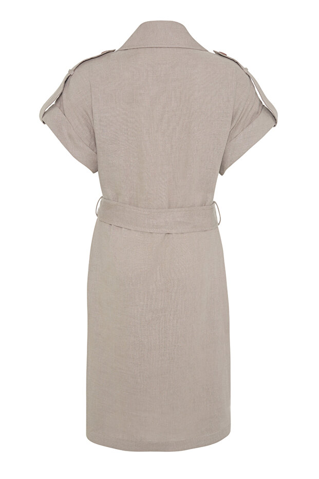 Apoletli Keten Yelek - 3