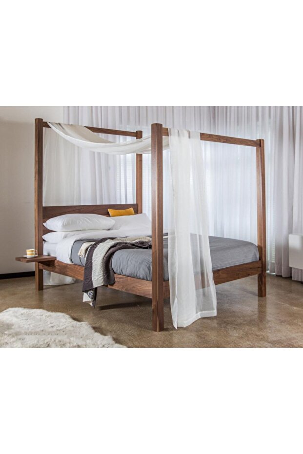 Mikey Bronze Ahşap Karyola - 3