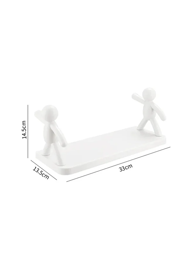Yapıskanlı Çöp Adam Şeklinde Organizer Duvar Raf (1 ADET) - 6