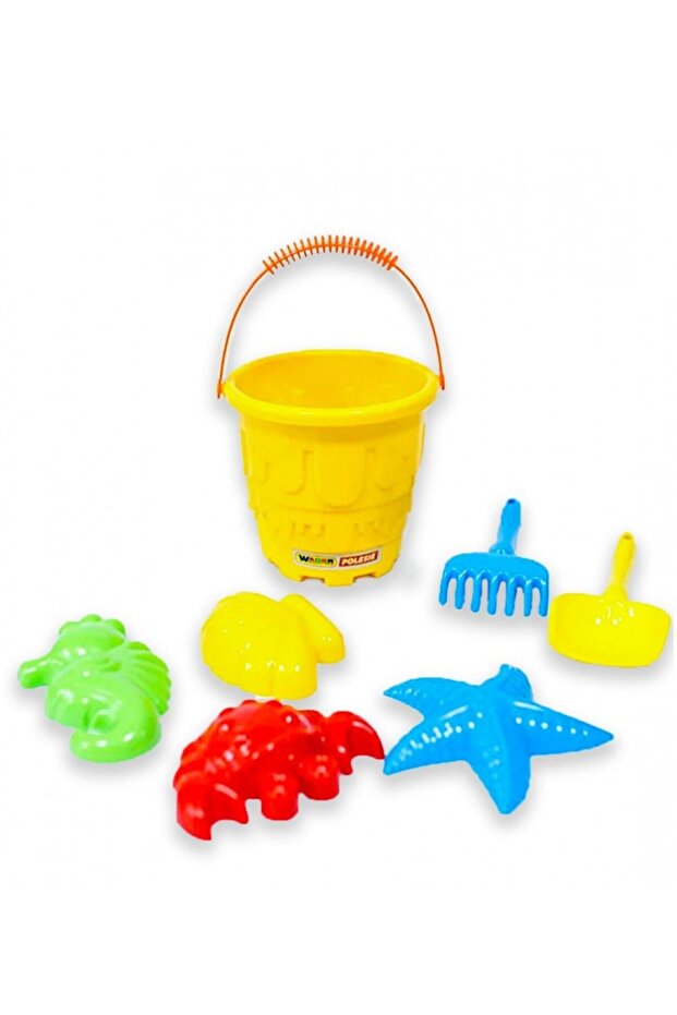 Starfish and Rake Crab Large Bucket Beach Set - No635