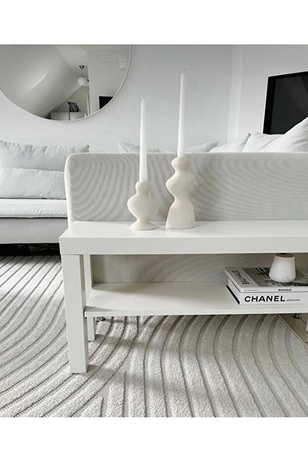 Modern Dalgalı Tasarım Şamdan 2’li Set - 2
