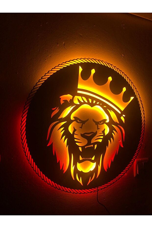 Aslan Led Işıklı Tablo - 3