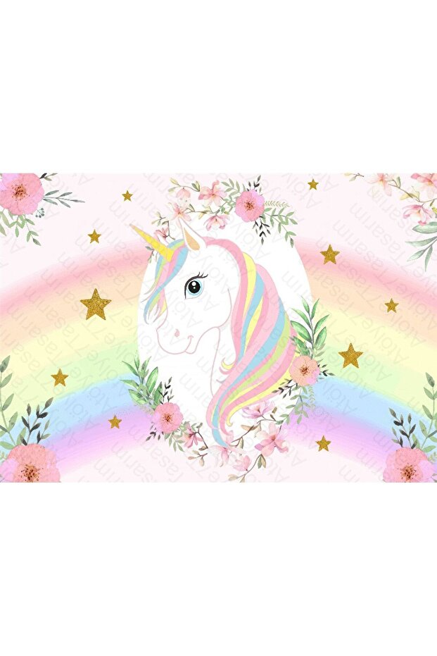 Unicorn Printed Edible Candy Pulp A4 Paper - Large Size - 4